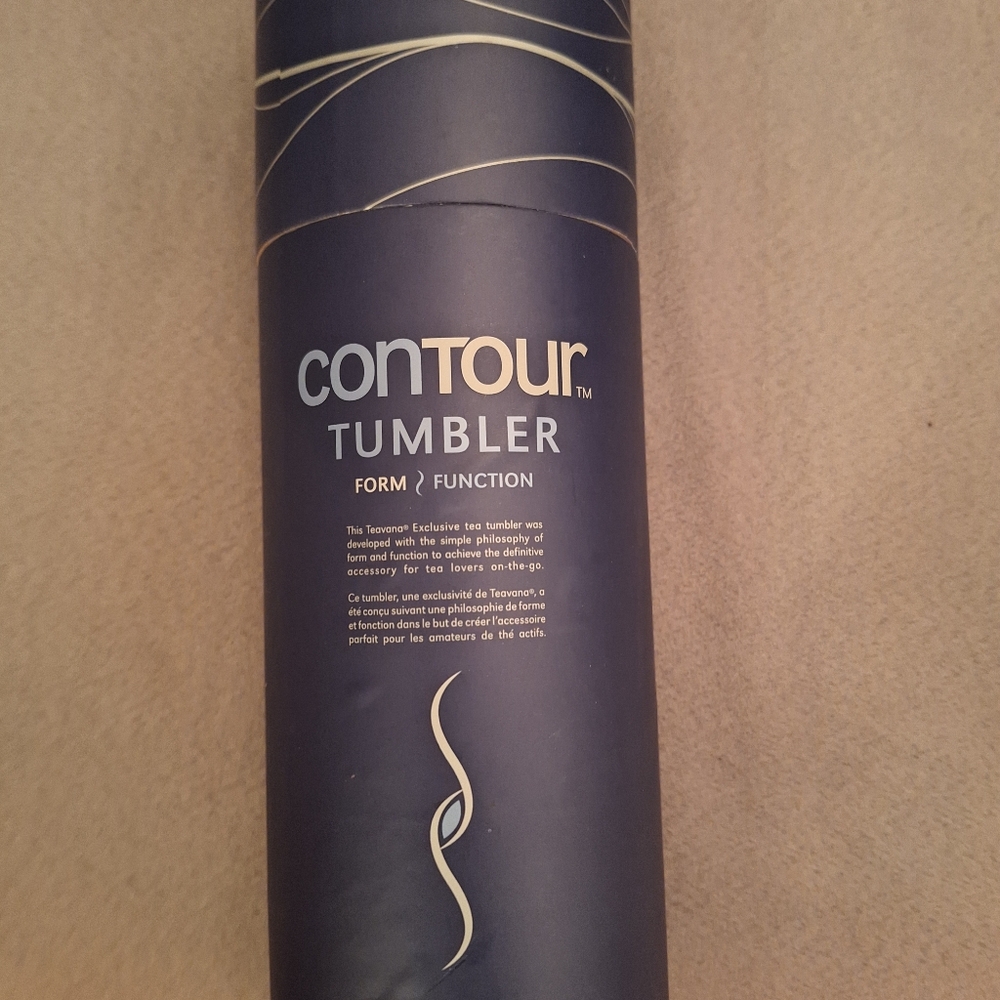 Gorgeous NEW Teavana METAL contour tumbler tea infuser, in blue